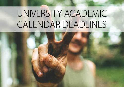 University Academic Calendar Deadlines